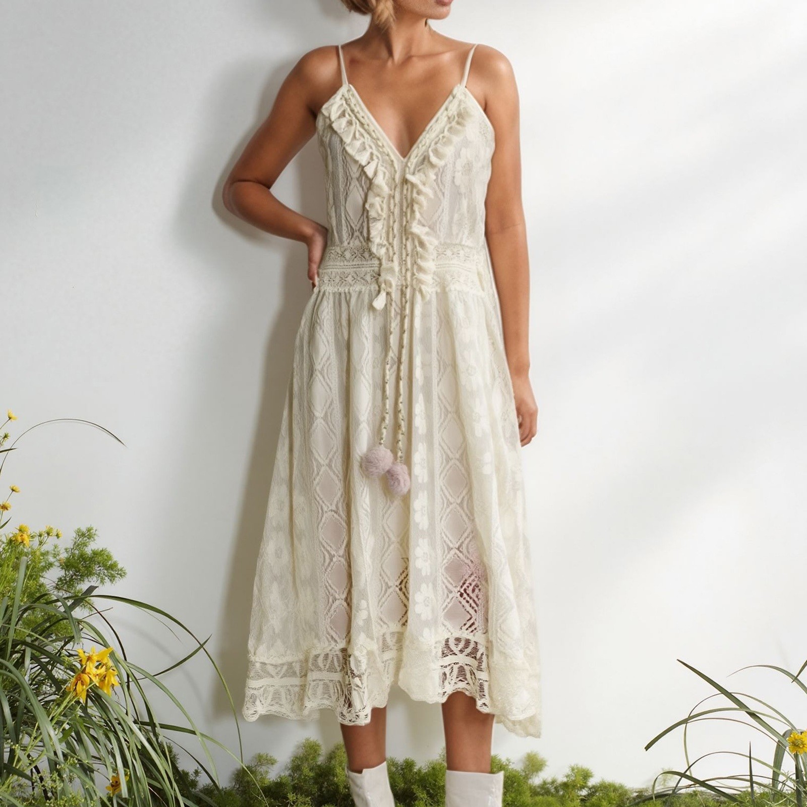 thumbnail image 2 of Vestido informal de verano con estampado floral para mujer: tejido ligero y transpirable, estilo versátil, corte holgado para viajar y para el día a día., 2 of 4